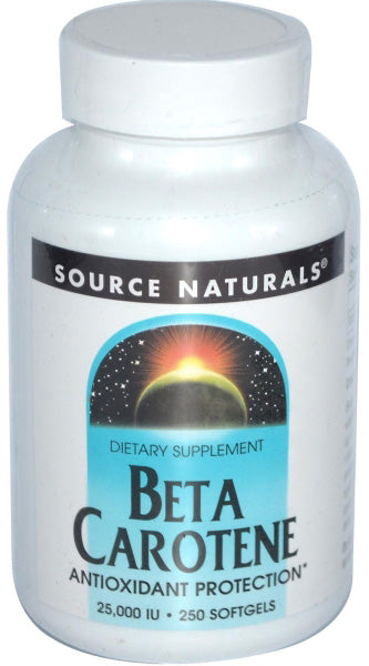 SOURCE NATURALS - Beta Carotene 25,000 IU - 250 Softgels Online Sale