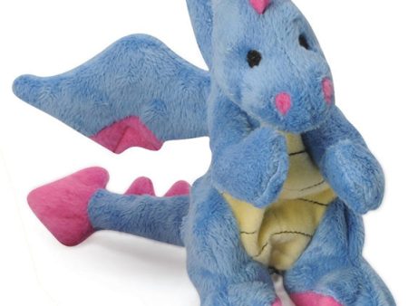 GO DOG - Baby Dragon Mini with Chew Guard Periwinkle Blue - 1 Toy Hot on Sale