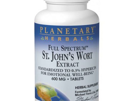 PLANETARY HERBALS - St. Johns Wort Extract Full Spectrum 600 mg - 30 Tablets Online Sale