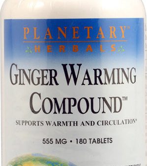 PLANETARY HERBALS - Ginger Warming Compound 555 mg - 180 Tablets Sale