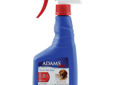 ADAMS - Flea and Tick Spray for Cats and Dogs - 16 fl. oz. (473 ml) Supply