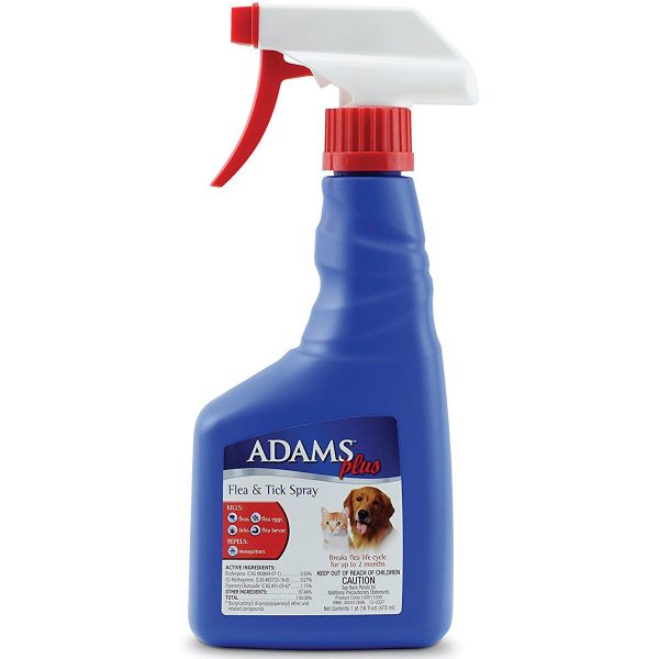 ADAMS - Flea and Tick Spray for Cats and Dogs - 16 fl. oz. (473 ml) Supply