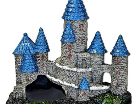 EXOTIC ENVIRONMENTS - Blue Spire Castle Blue Gray - 7  x 5  x 6  Fashion