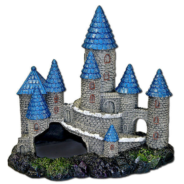 EXOTIC ENVIRONMENTS - Blue Spire Castle Blue Gray - 7  x 5  x 6  Fashion