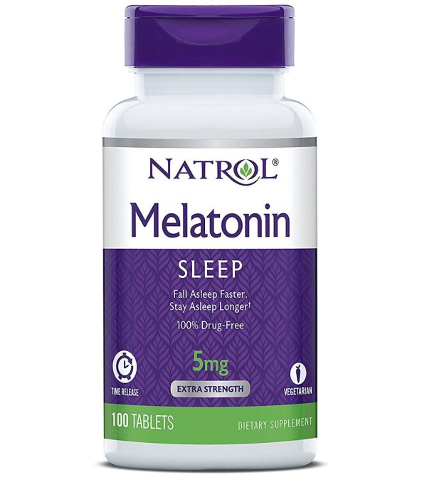 NATROL - Melatonin 5 mg Time Release - 100 Tablets on Sale