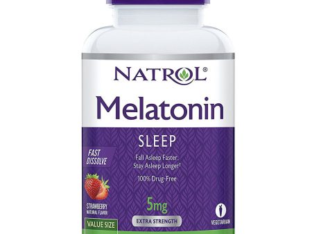 NATROL -Melatonin Fast Dissolve Strawberry 5 mg - 150 Tablets Discount