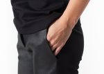 Leather Panel Trouser in Black Online