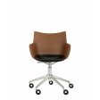 Q Wood Adjustable Height Desk Chair with Wheels Online now