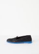 Suede Loafers - Black Blue Sale