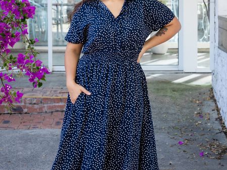 Cameron Dress in Navy Supply