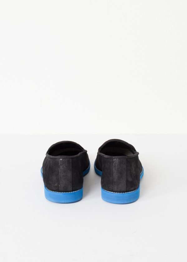 Suede Loafers - Black Blue Sale