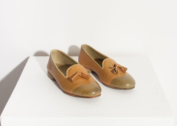 Leather Loafer in Lime Online now