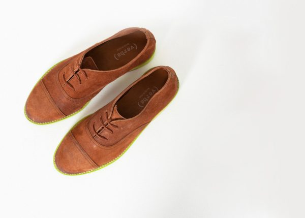 Suede Oxford in Natural Lime Online Hot Sale