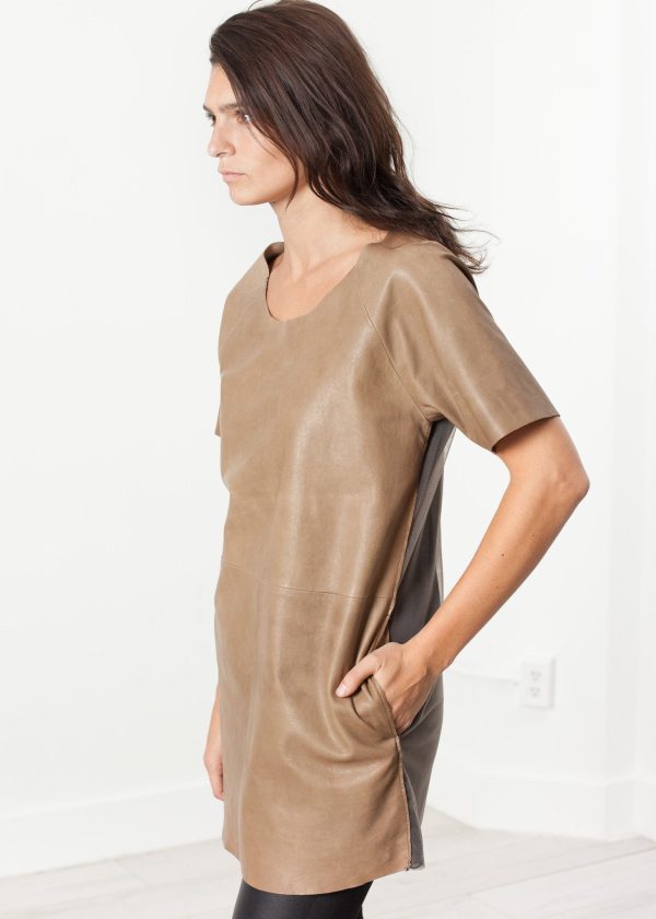 Leather Front Tunic Online