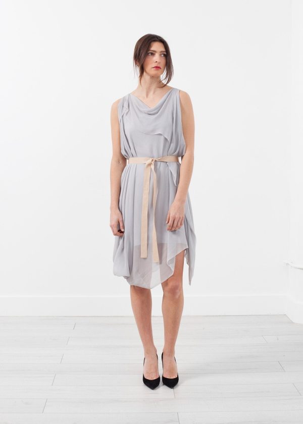 Chiffon Draped Dress Online Hot Sale