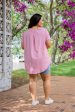 Macey Hi-Low T-Shirt in Mauve Cheap