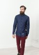 Button Up Shirt in Navy For Discount