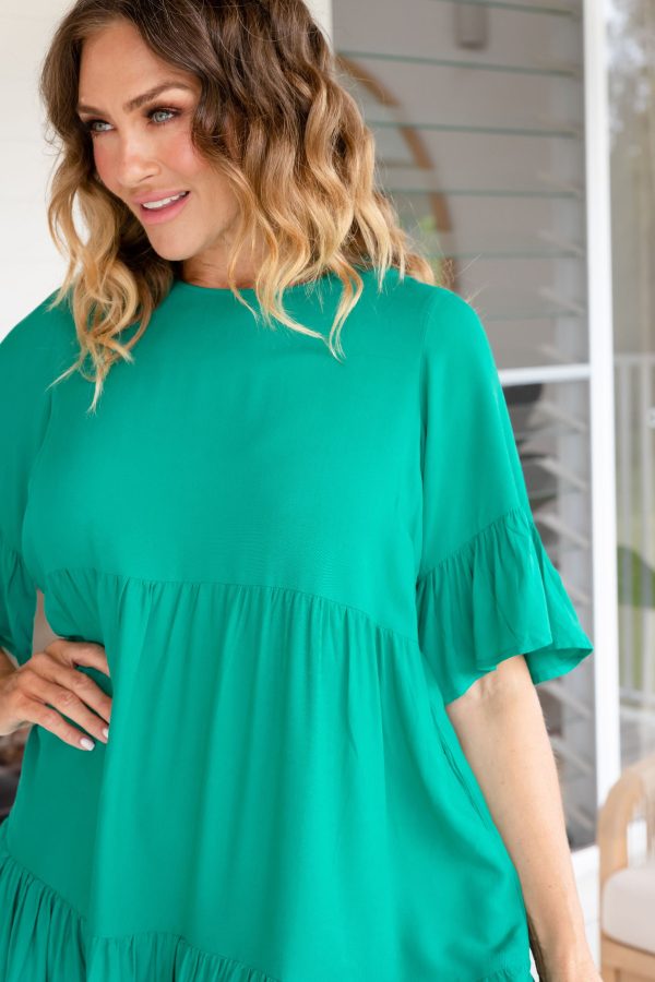 Sadie Dress in Green For Cheap