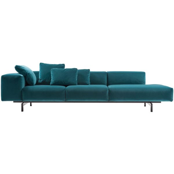 Largo 3-Seater Chaise with Right Side Ottoman Sale