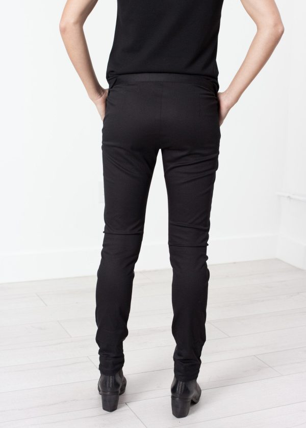 Leather Panel Trouser in Black Online