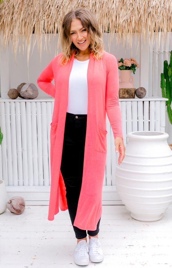 Jane Cardigan in Peach Discount