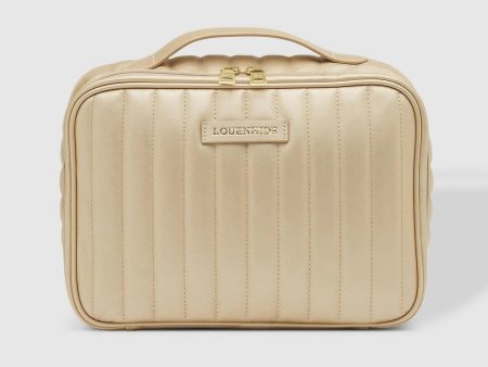 Maggie Cosmetic Case in Champagne by Louenhide Discount