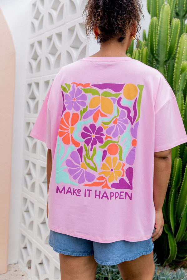 Make it Happen Tee in Sherbet Online now