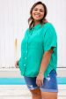 Samara Linen Blend Shirt in Jade For Discount