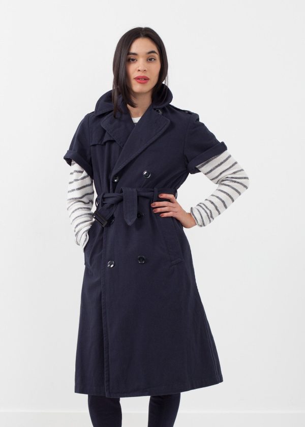 Rolled Sleeve Trenchcoat Cheap