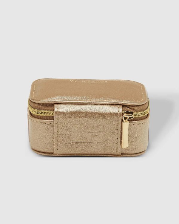 Suzie Jewellery Box in Metallic Champagne by Louenhide Online