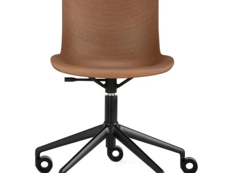 P Wood Adjustable Height Desk Chair with Wheels Online