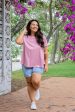 Macey Hi-Low T-Shirt in Mauve Cheap