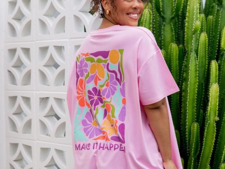 Make it Happen Tee in Sherbet Online now