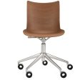 P Wood Adjustable Height Desk Chair with Wheels Online