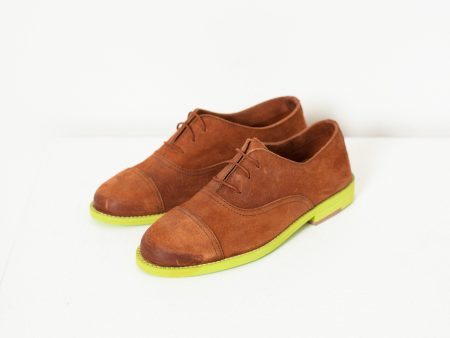 Suede Oxford in Natural Lime Online Hot Sale