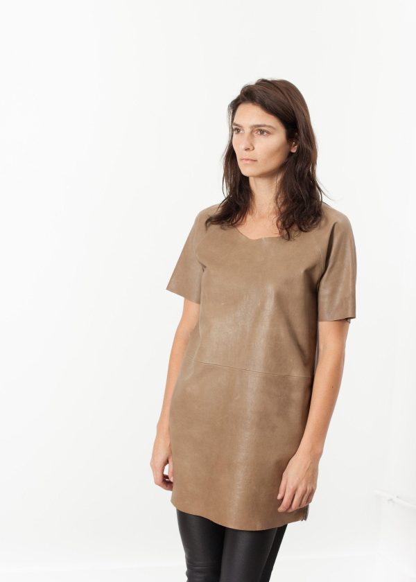 Leather Front Tunic Online