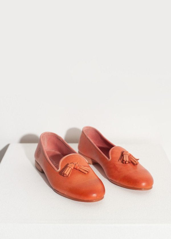 Leather Loafer in Rose Online Sale