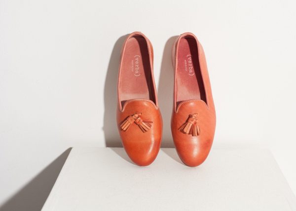 Leather Loafer in Rose Online Sale