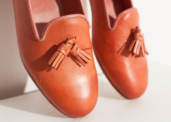 Leather Loafer in Rose Online Sale