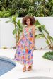 Evie Linen Blend Maxi Dress in Summer Vacation on Sale