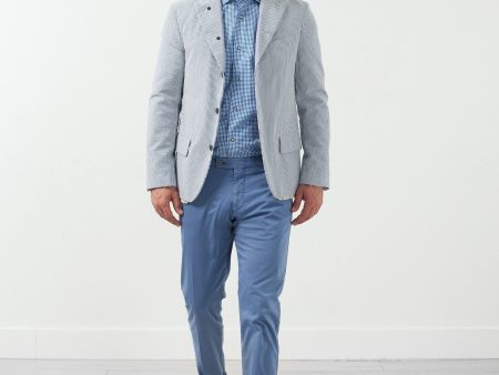 Seersucker Five Button Blazer Online