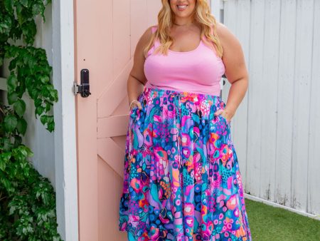 Carrie Skirt in Midnight Safari by Kasey Rainbow Cheap