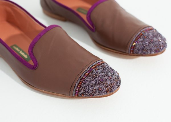 Bizi Cap Toe Loafer in Rose Aubergine Online