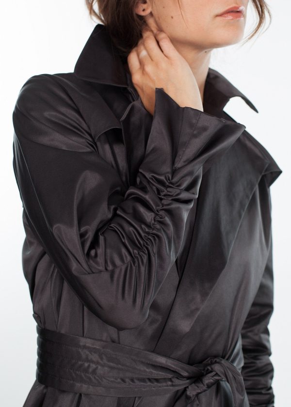 Trench Coat in Black Cheap