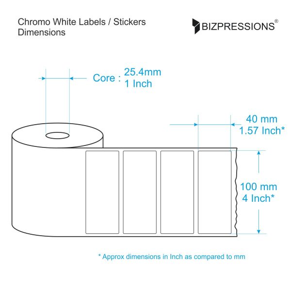 Chromo White Label Sticker Roll Without Ribbon For Sale