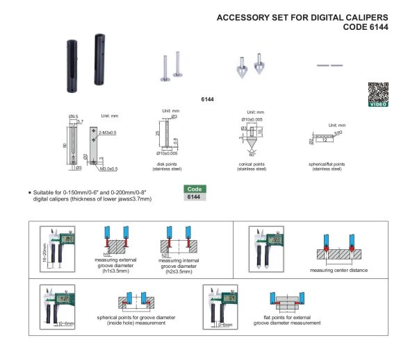 INSIZE Accessory Set for Digital Caliper For Sale