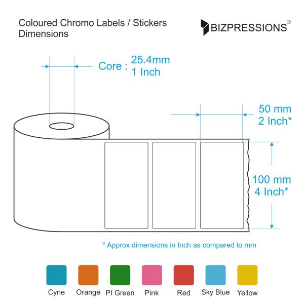 Coloured Chromo Label Sticker Roll Online now