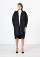 Shahmeena Cocoon Coat in Black Hot on Sale