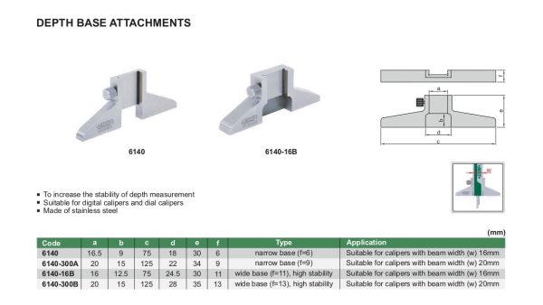 INSIZE Depth Base Attachments Online now