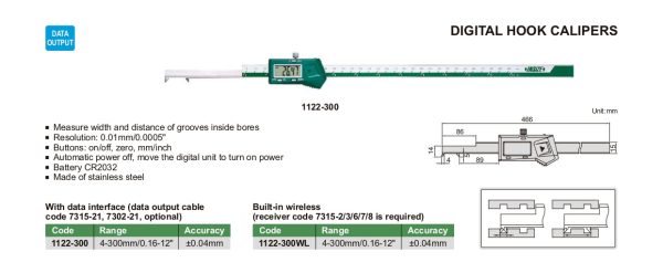 INSIZE Digital Hook Caliper 1122 For Discount